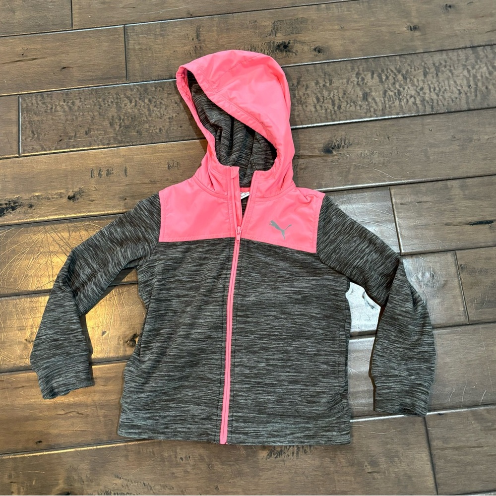 Girls zip up hooded fleece